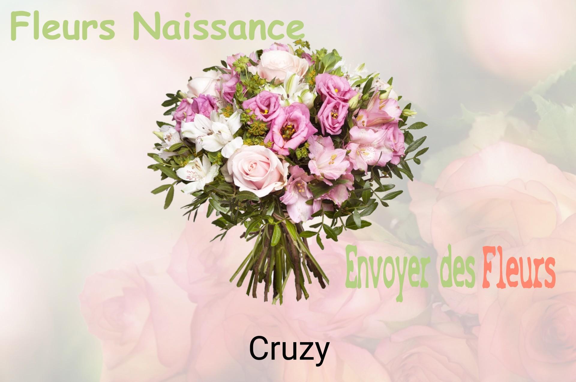 Bouquet de fleurs de naissance livré à Cruzy